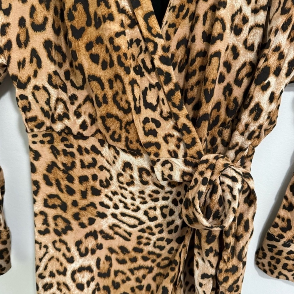 Zara Animal Print Wrap Romper - Picture 3 of 7